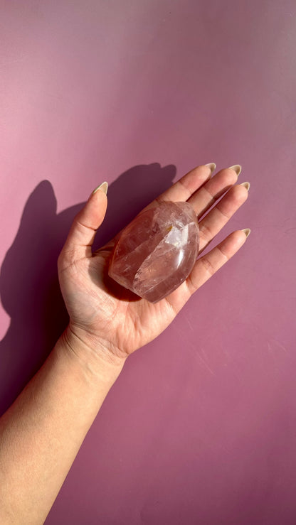 Medium Rose Quartz Standing Freeform - Option C