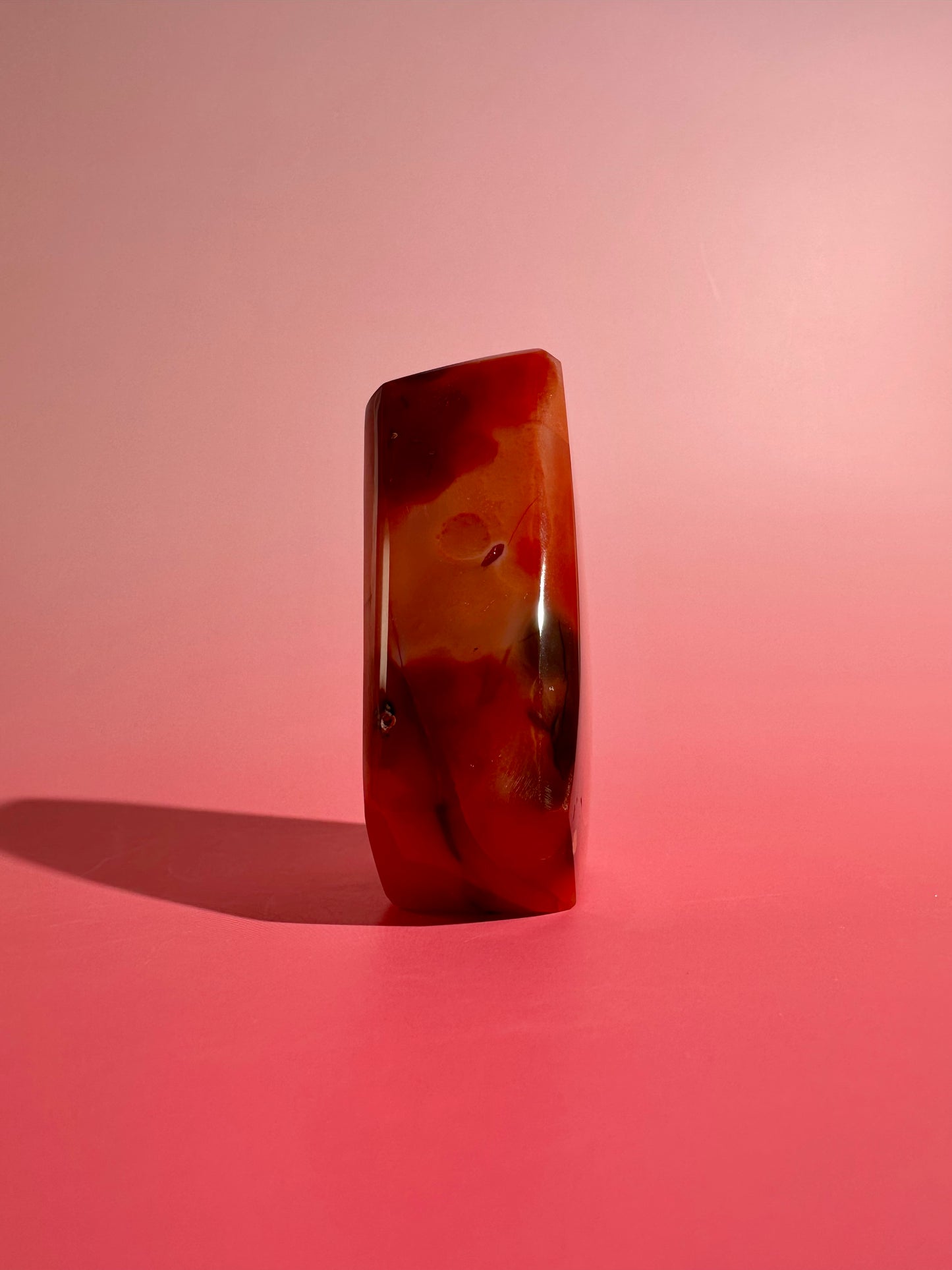 Carnelian Agate Geometric Freeform – Option E | Success, Confidence & Manifestation Energy