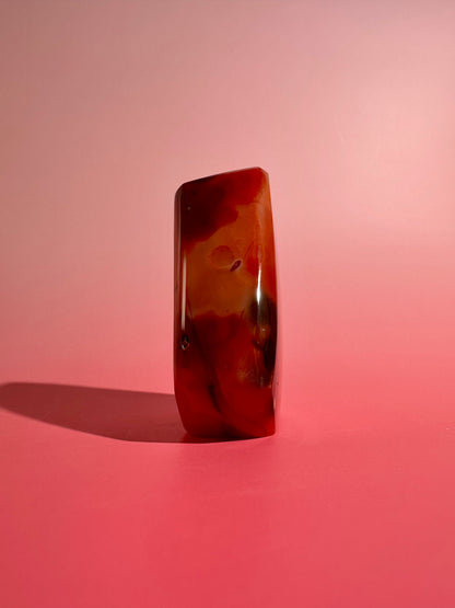Carnelian Agate Geometric Freeform – Option E | Success, Confidence & Manifestation Energy