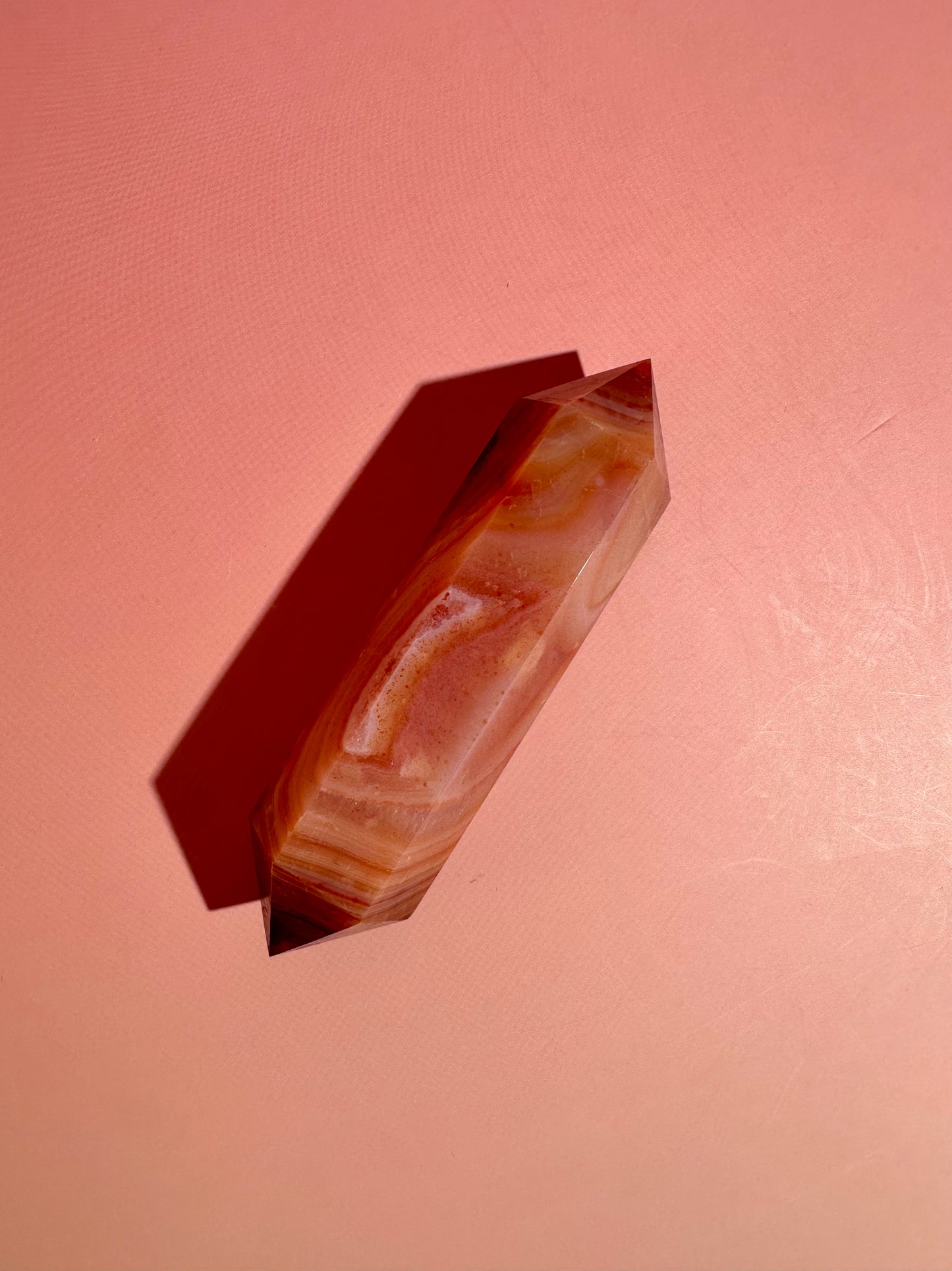 Carnelian Double Terminated Point – Option D | Empowerment, Focus & Grounding Energy