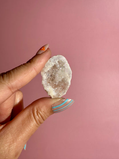 Intuitively Chosen Aura Quartz Geode | Rainbow Crystal Geode