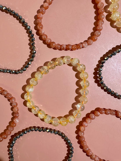 Bracelet Bundle Set: “Golden Radiance" - Sunstone, Citrine, Pyrite