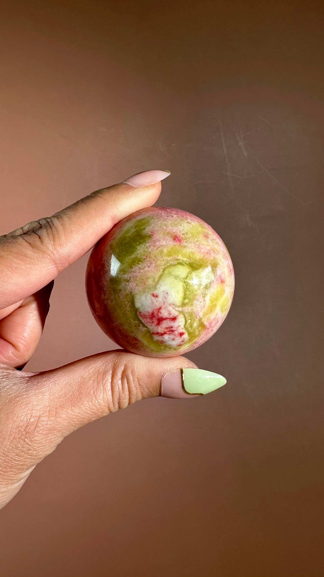 Thulite with Epidote Sphere – Option C