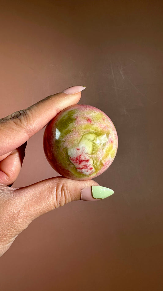 Thulite with Epidote Sphere – Option C