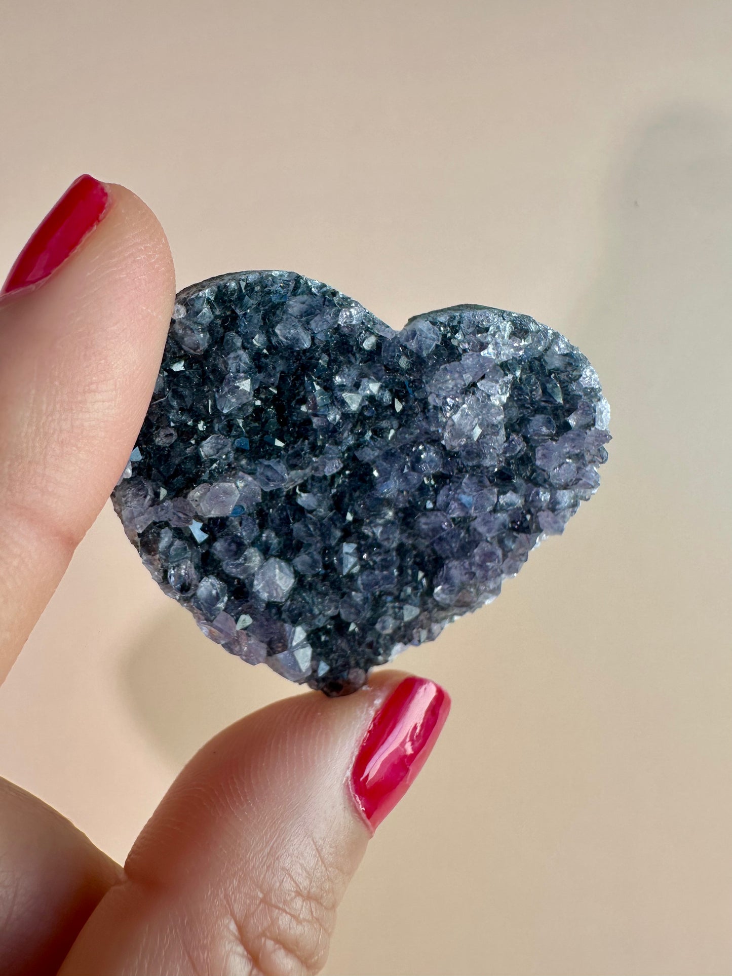 Small Druzy Amethyst Heart - G