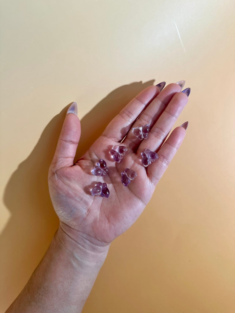 Mini Amethyst Butterfly | Purple Crystal Carving