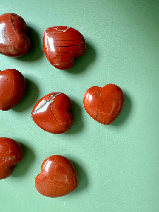 Mini Red Jasper Heart