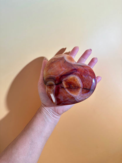 Carnelian Heart – Option H | Collector Crystal, Confidence & Positive Energy