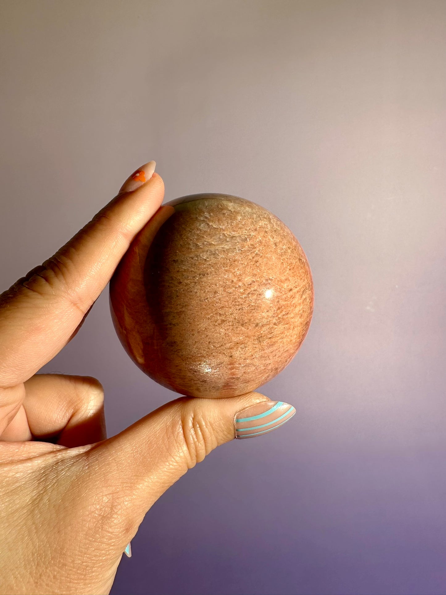 Peach Moonstone Sphere Option C | One-of-a-Kind Collector Crystal