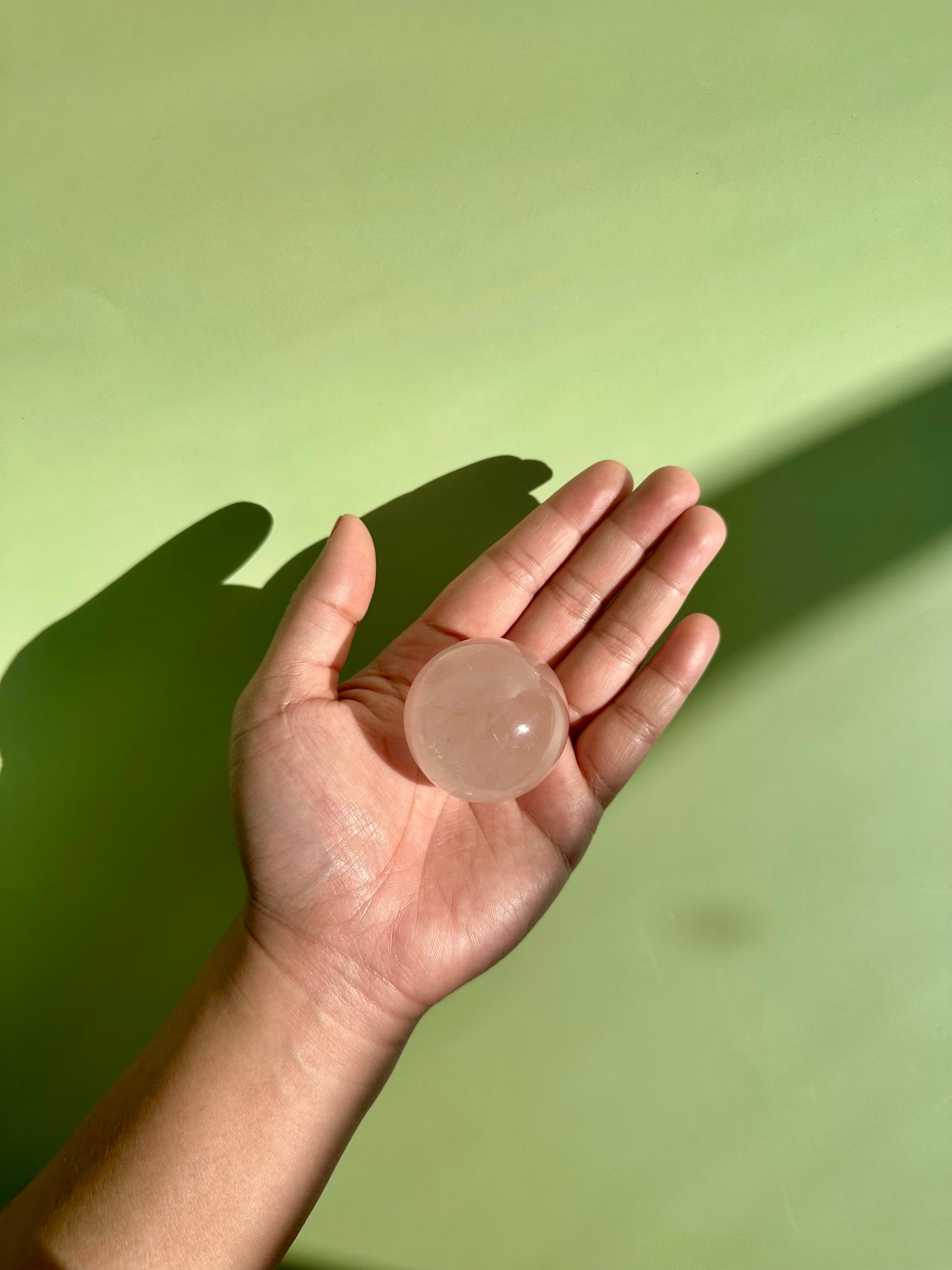 Small Star Rose Quartz Sphere - B