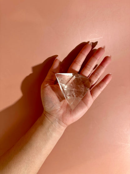 Clear Quartz Geometric Prism – Option B
