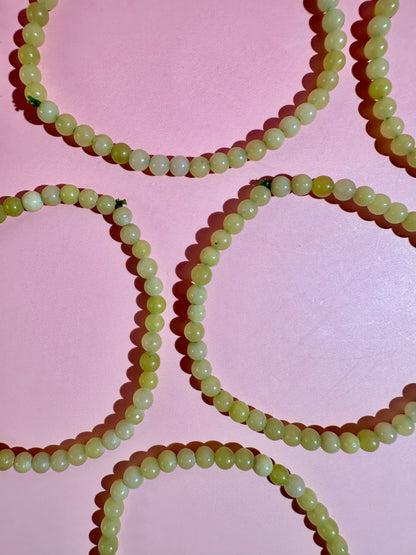 4mm Lemon Quartz Beaded Bracelet | Joy, Clarity & Abundance Energy