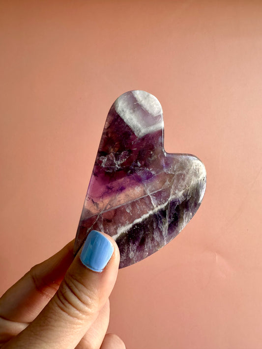 Chevron Amethyst Gua Sha Tool