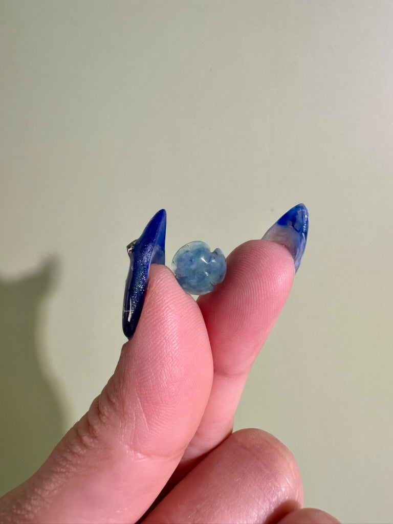 Teeny Aquamarine Rose | Mini Blue Crystal Flower