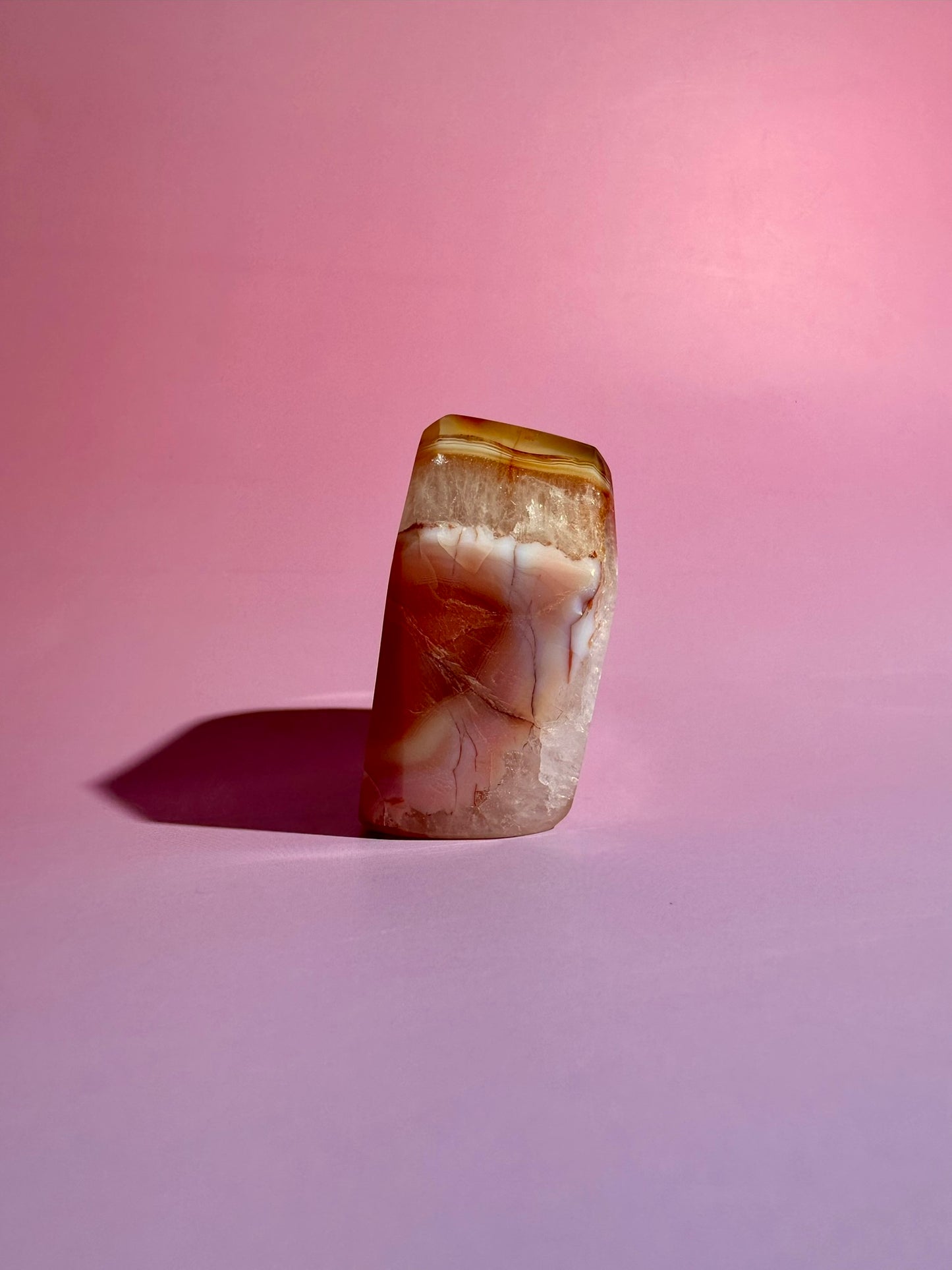 Carnelian Agate Geometric Freeform – Option C | Abundance, Strength & Motivation Energy