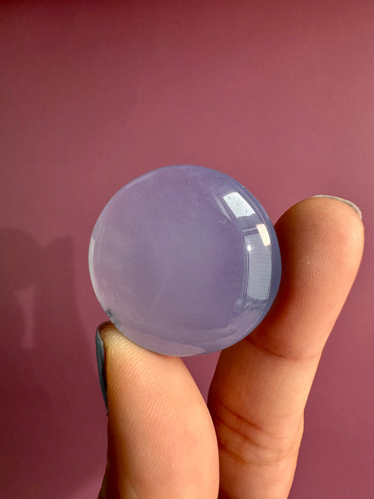 Blue Chalcedony Mini Flat Palm