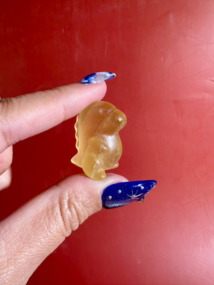 Small Rainbow Fluorite Dinosaur | Crystal Carving