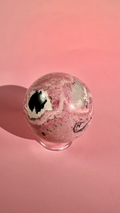 Peruvian Rhodonite Sphere – Option C