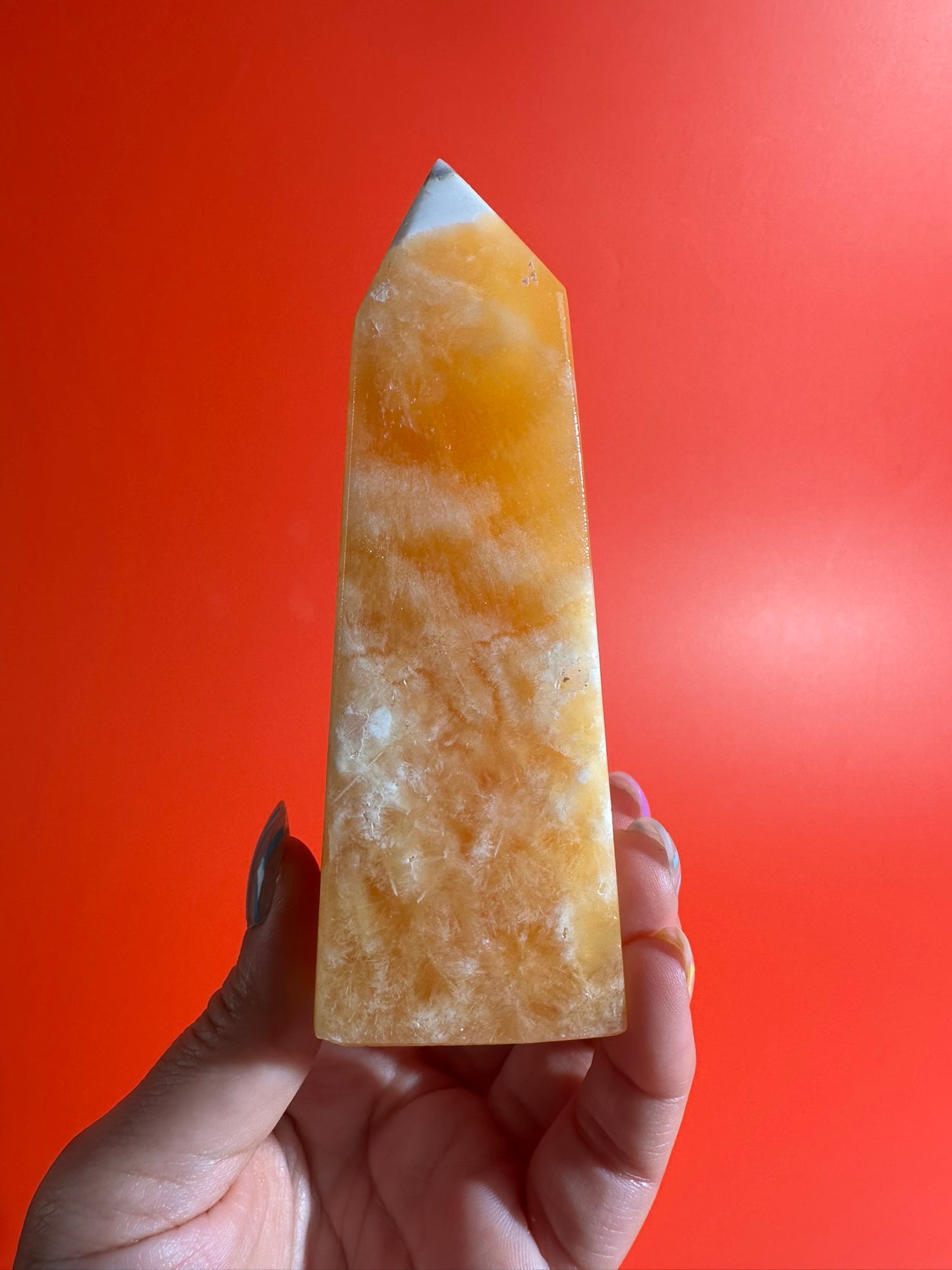 Orange Calcite Tower – Option B | Confidence, Vitality & Motivation Energy