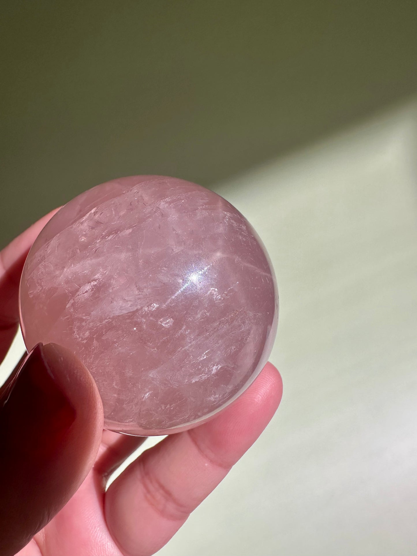 Star Rose Quartz Sphere - A