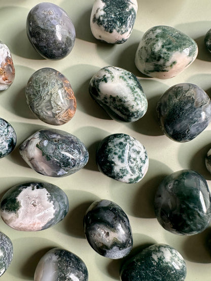Moss Agate Tumble