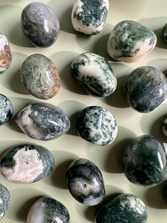 Moss Agate Tumble