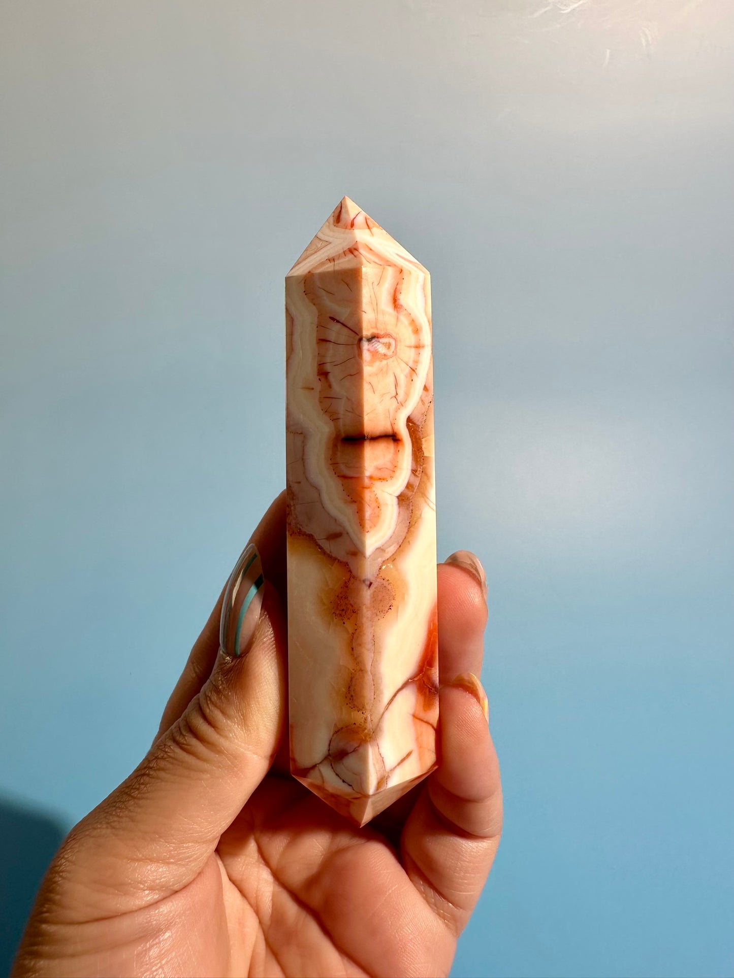 Carnelian Double Terminated Point – Option G | Confidence, Passion & Positive Energy