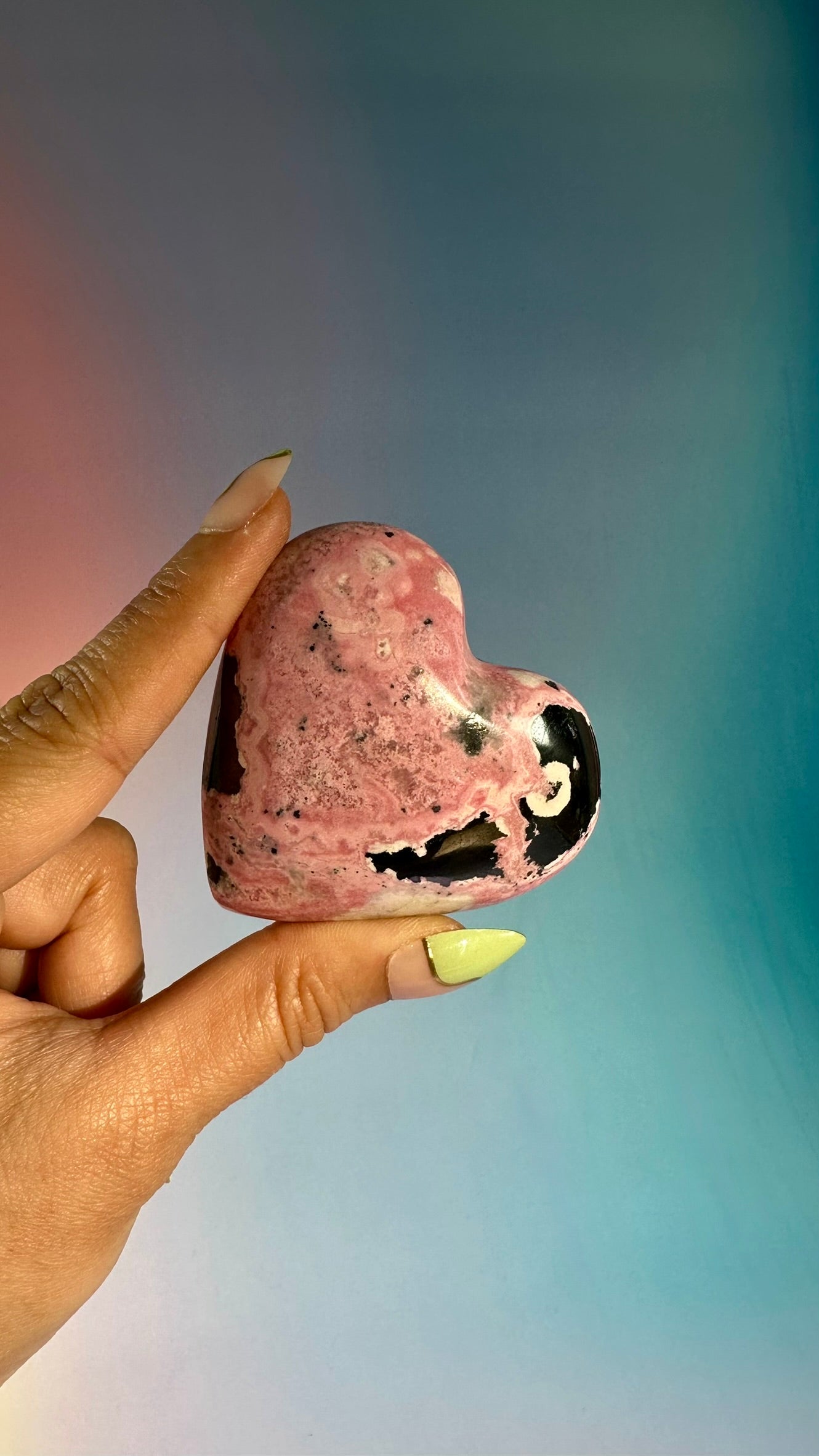Peruvian Rhodonite Heart – Option C
