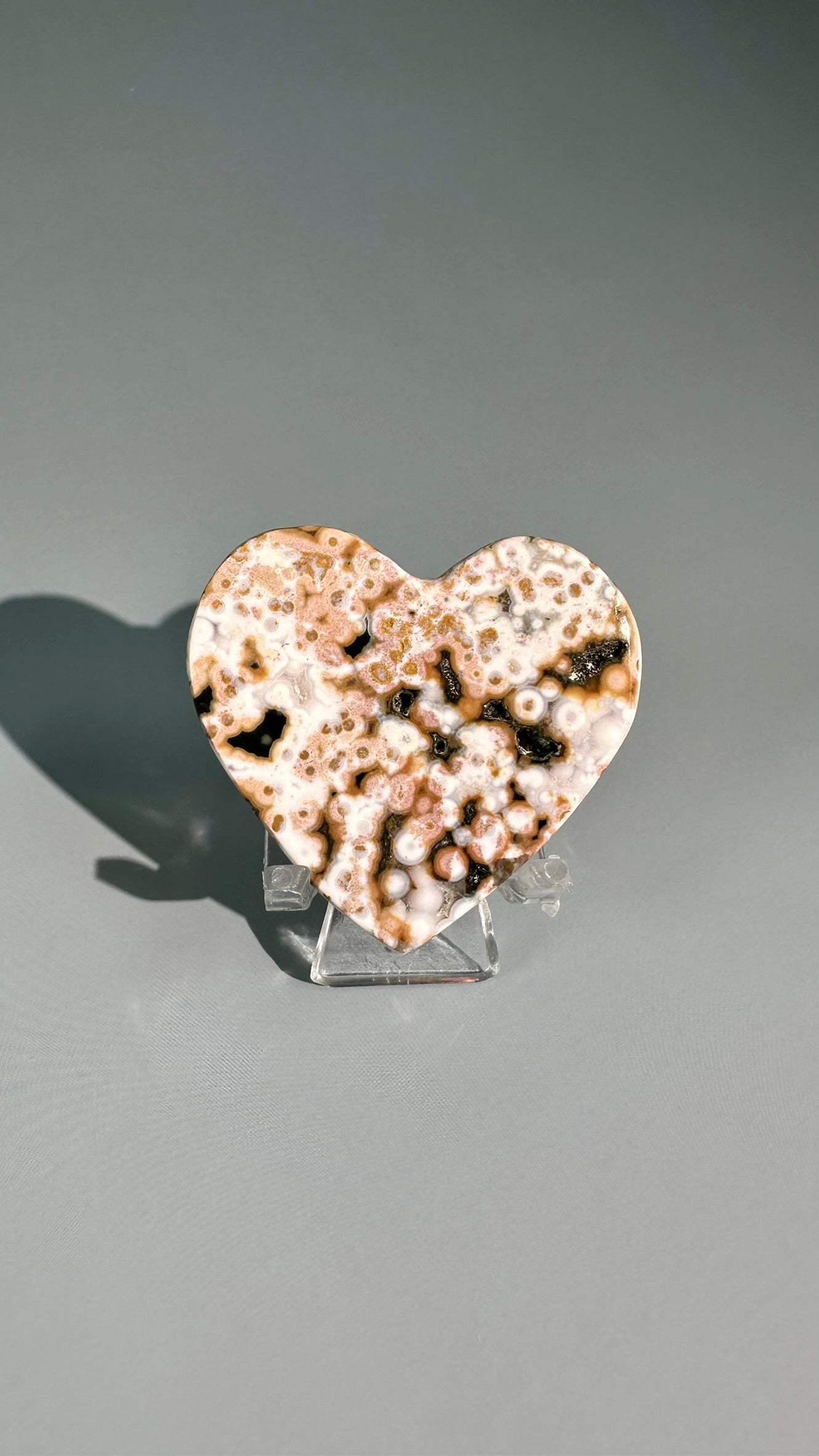 Ocean Jasper Heart Carving – Option P