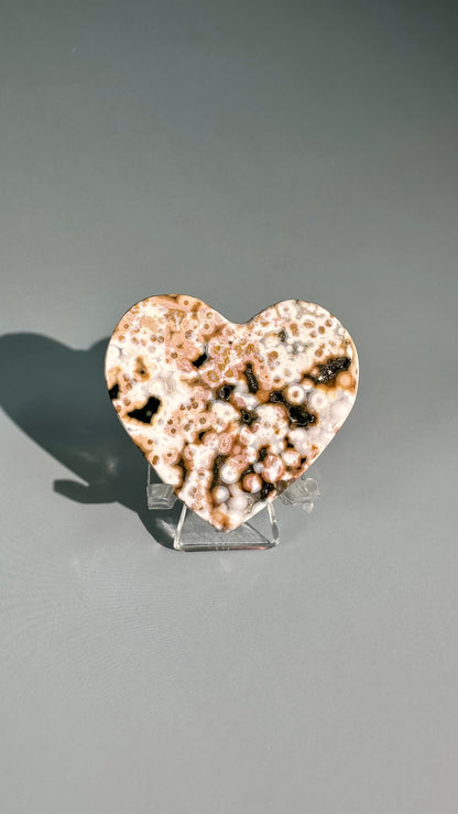 Ocean Jasper Heart Carving – Option P
