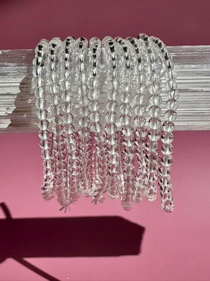 4mm Lemurian Clear Quartz Bracelet