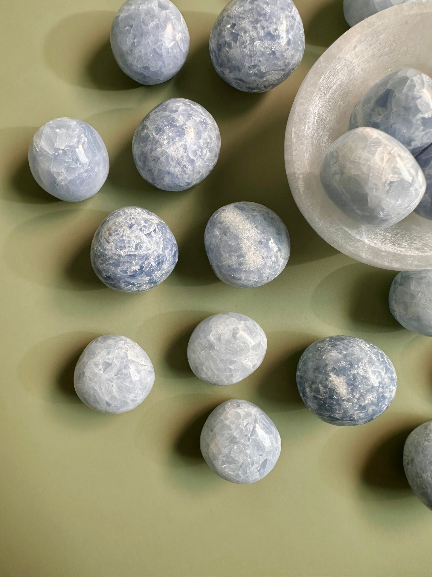 Blue Calcite Tumble