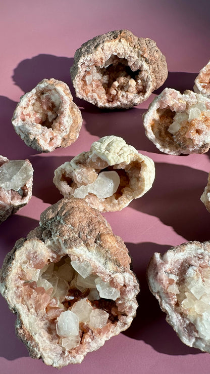 Pink Amethyst Geode Cluster – Option F