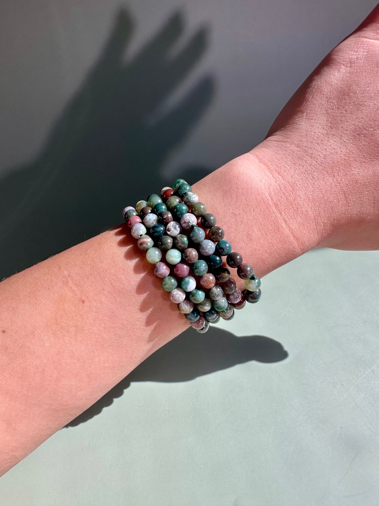 6mm Ocean Jasper Beaded Bracelet