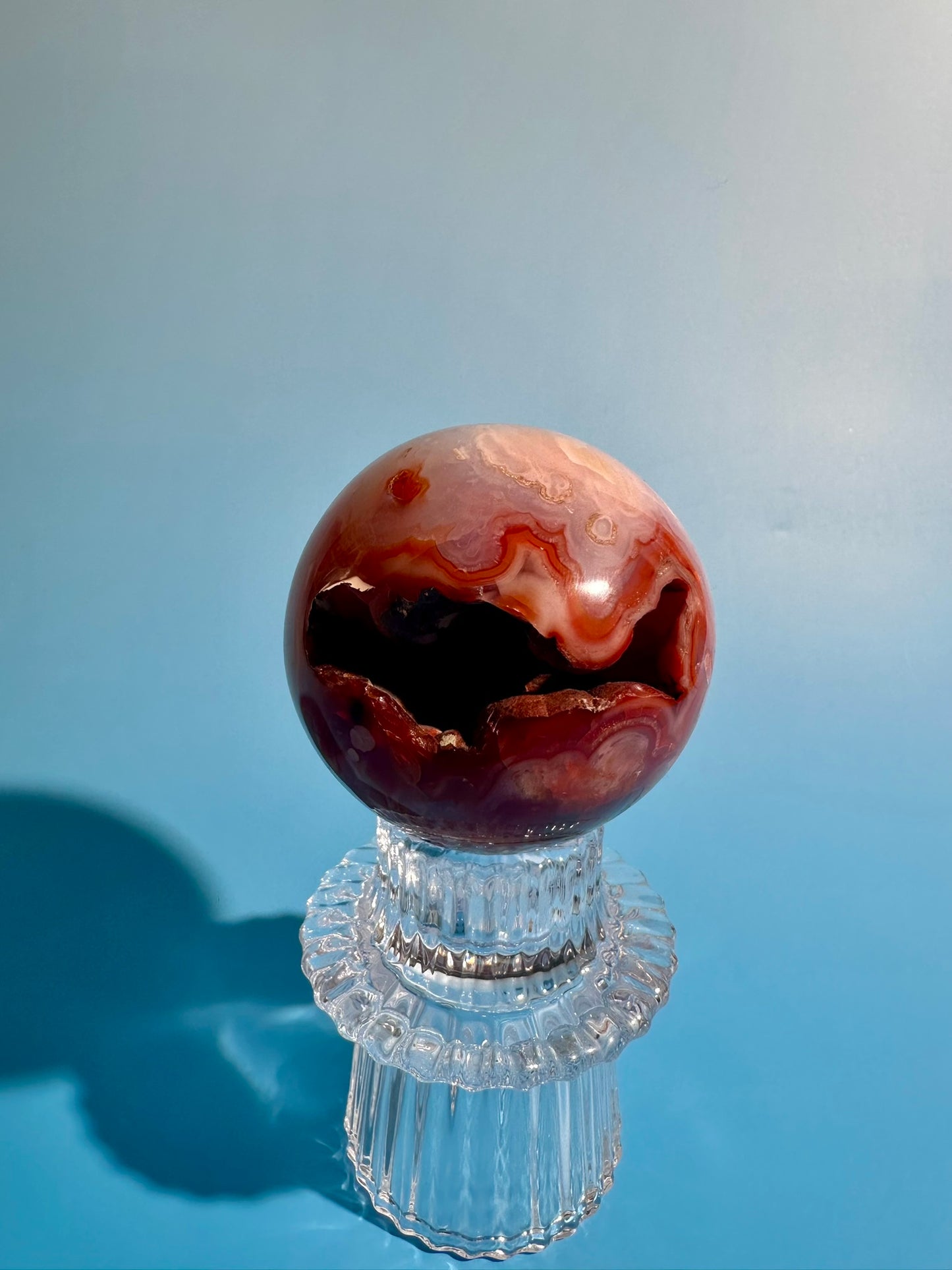 Carnelian Sphere – Option I | Collector Crystal, Vitality & Inner Strength