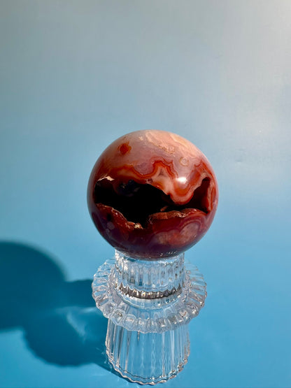Carnelian Sphere – Option I | Collector Crystal, Vitality & Inner Strength