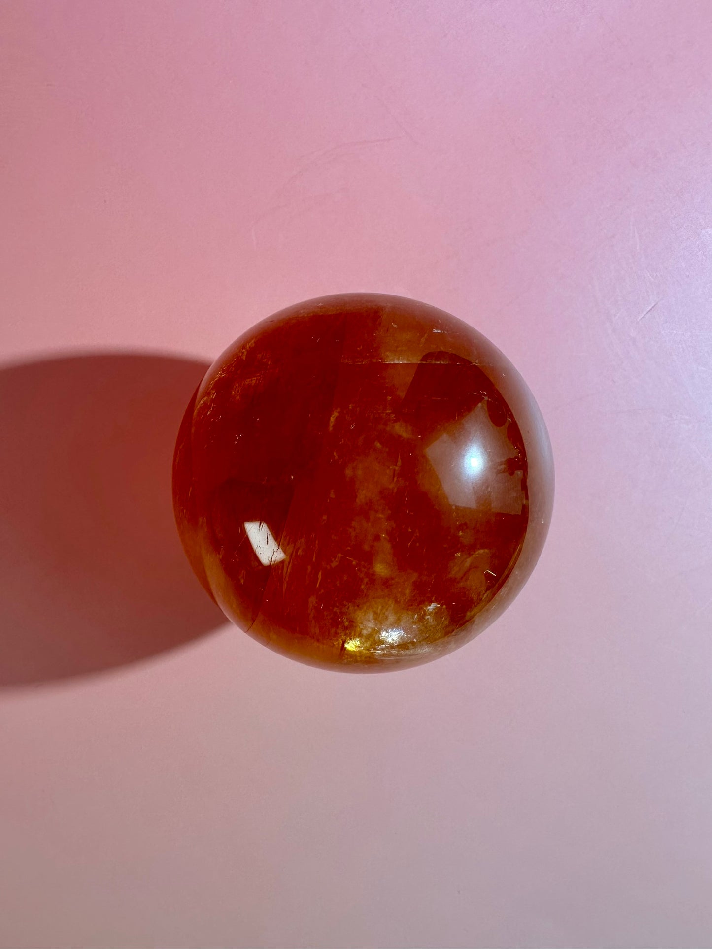 Honey Calcite Sphere – Option B | Mental Clarity, Motivation & Prosperity Crystal