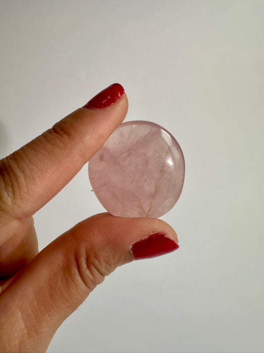 Rose Quartz Mini Flat Palm