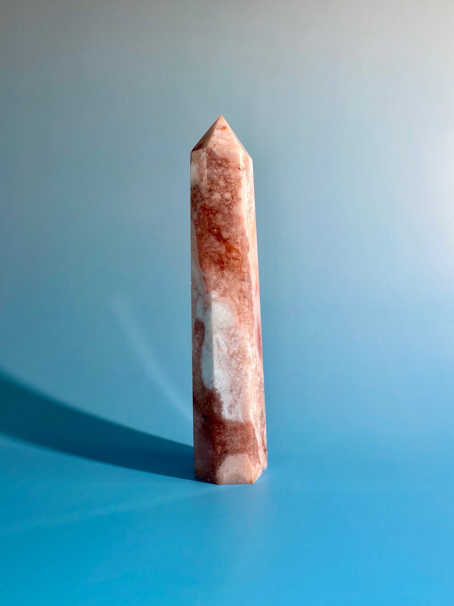 Carnelian Flower Agate Tower Option L | Joy, Courage & Emotional Growth Crystal