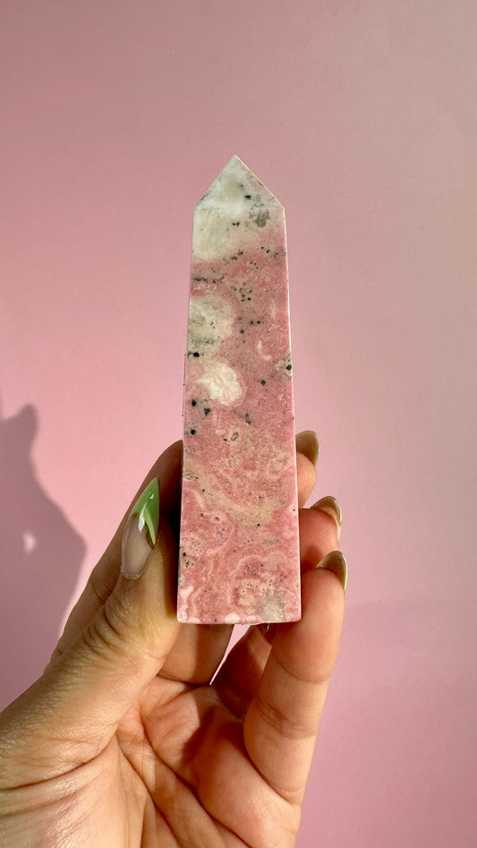 Peruvian Rhodonite Tower – Option A