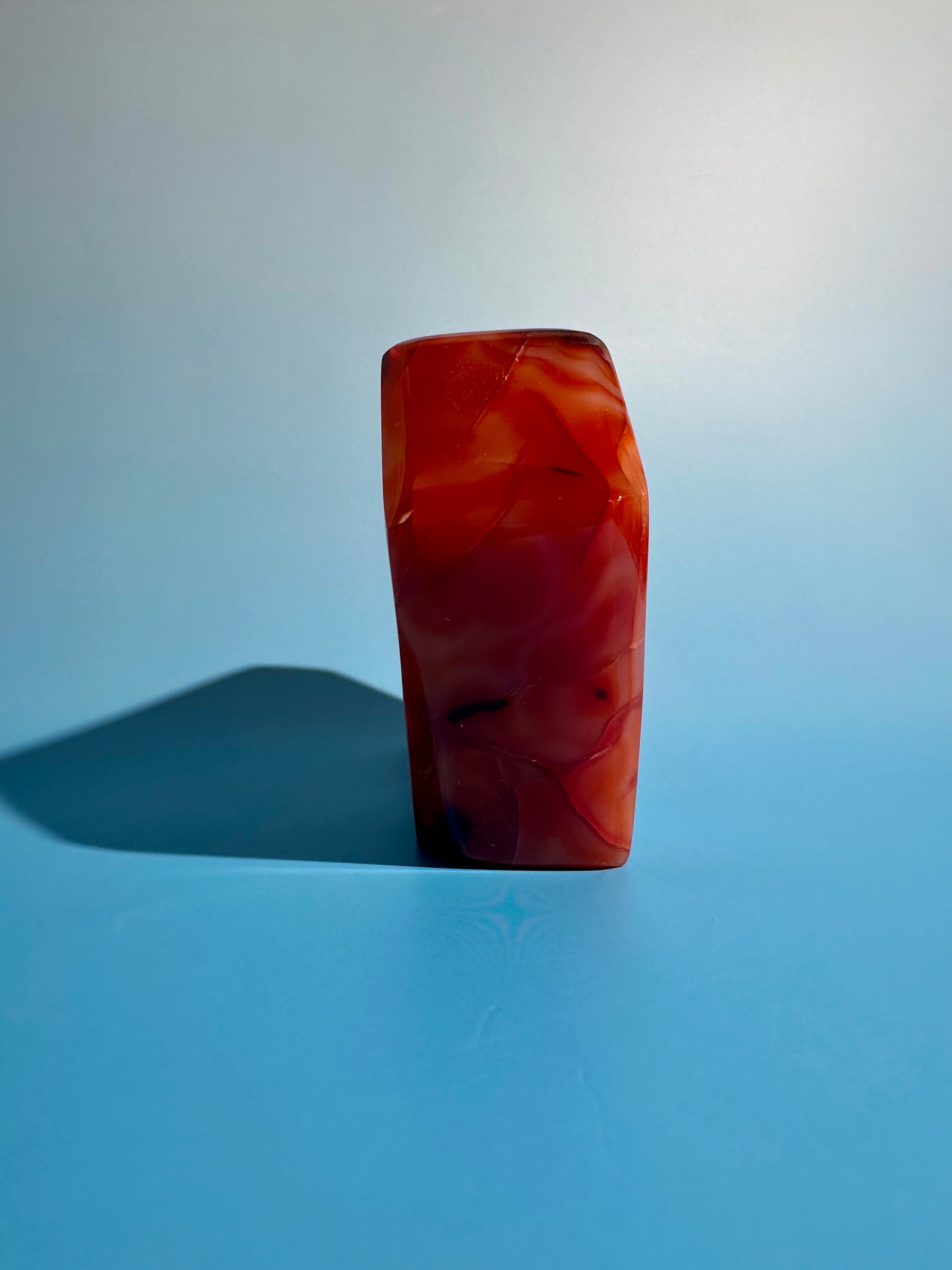 Carnelian Agate Geometric Freeform – Option G | Strength, Courage & Grounding Energy