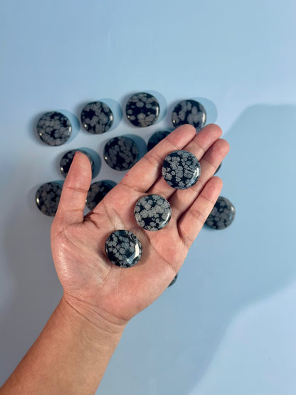 Snowflake Obsidian Mini Flat Palm