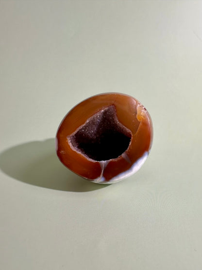 Carnelian Orca Agate Standing Freeform – Option A | Courage, Grounding & Collector Crystal