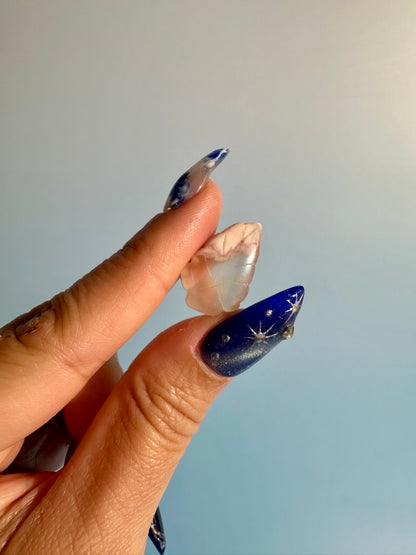 Flower Agate Feather | Floral Crystal Carving