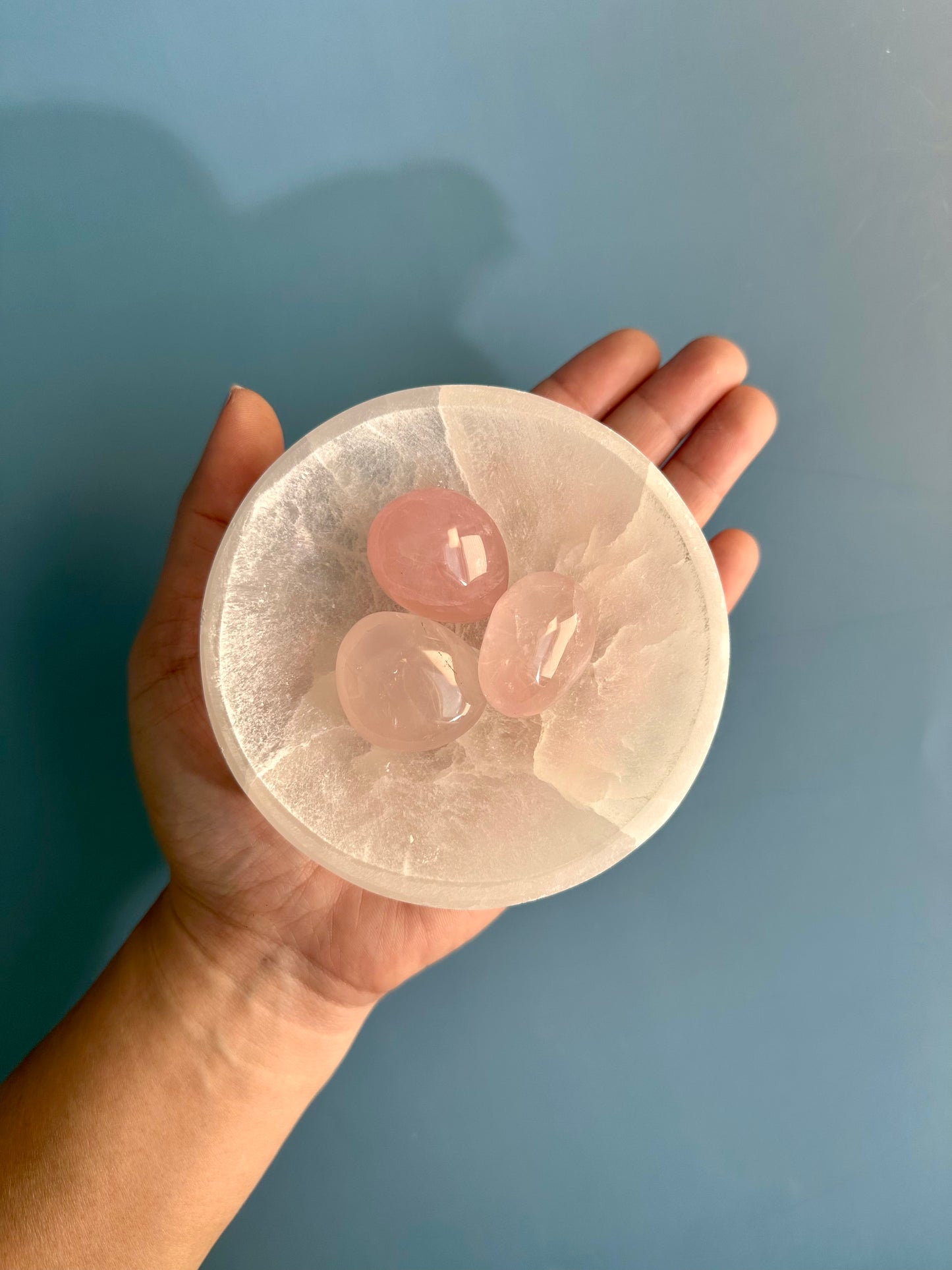 Medium Round Satin Spar (Selenite) Bowl