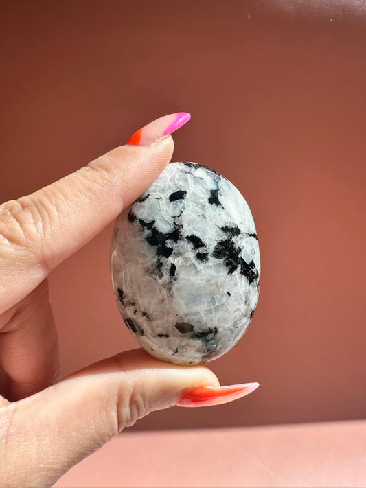 Rainbow Moonstone Palm Stone