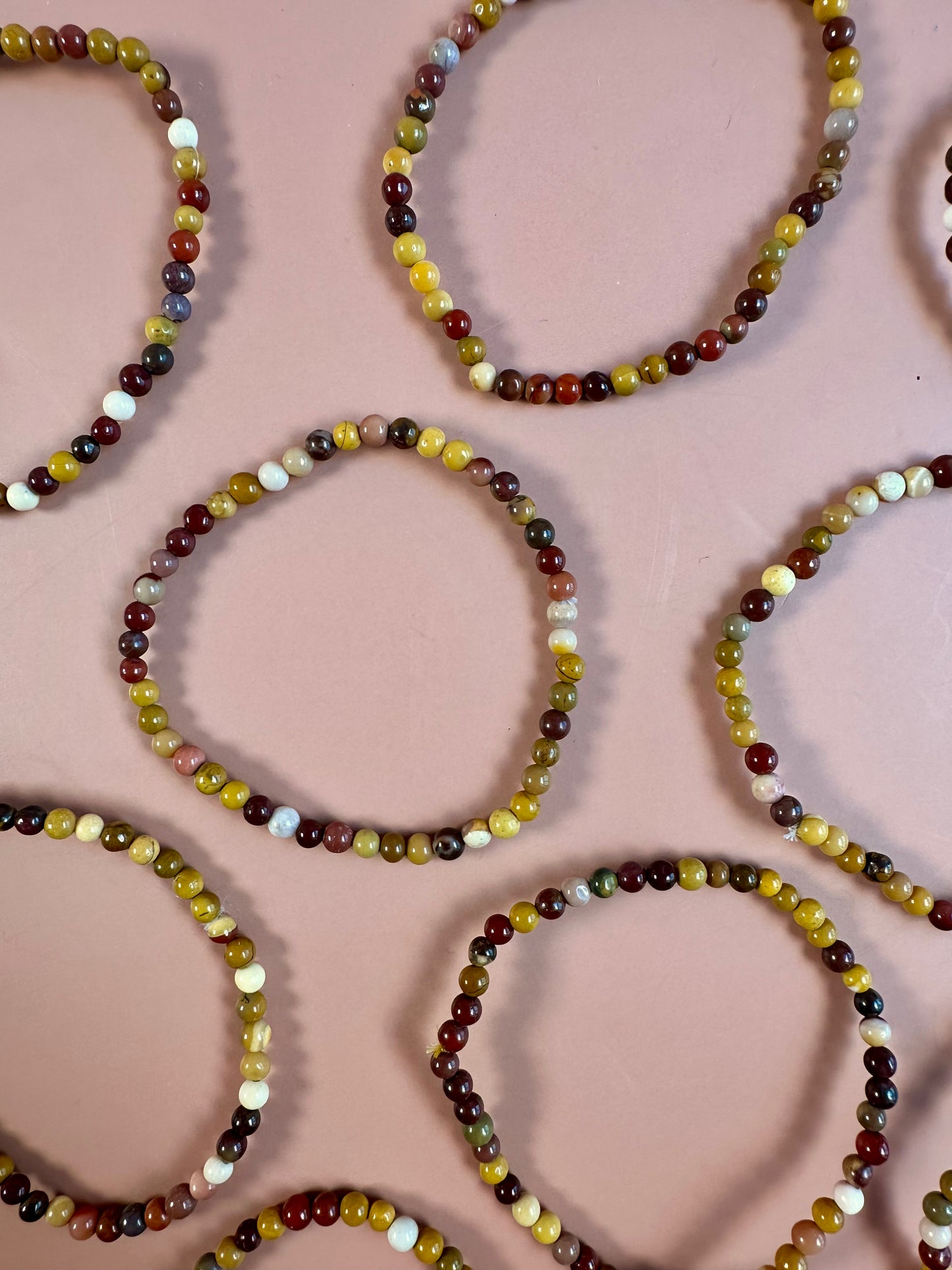 4mm Mookaite Beaded Bracelet