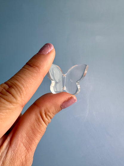 Mini 3D Himalayan Clear Quartz Butterfly Carving