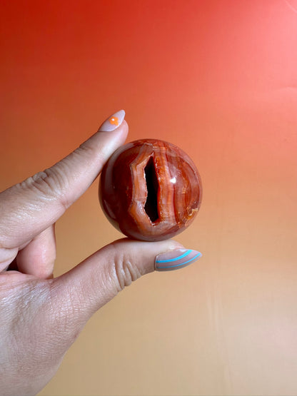 Carnelian Sphere – Option F | Collector Crystal, Passion & Courage Energy