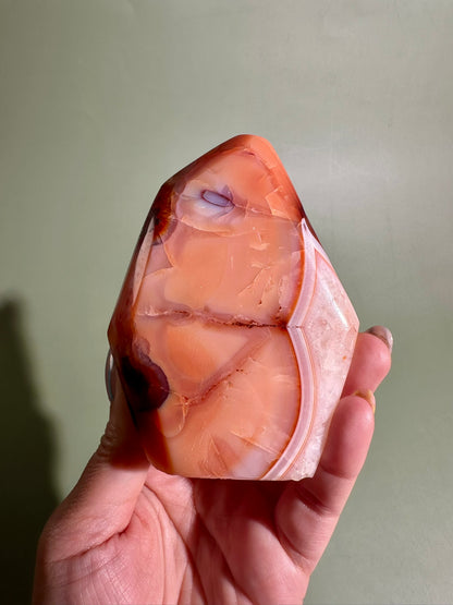 Carnelian Agate Geometric Freeform – Option J | Joy, Creativity & Positive Energy